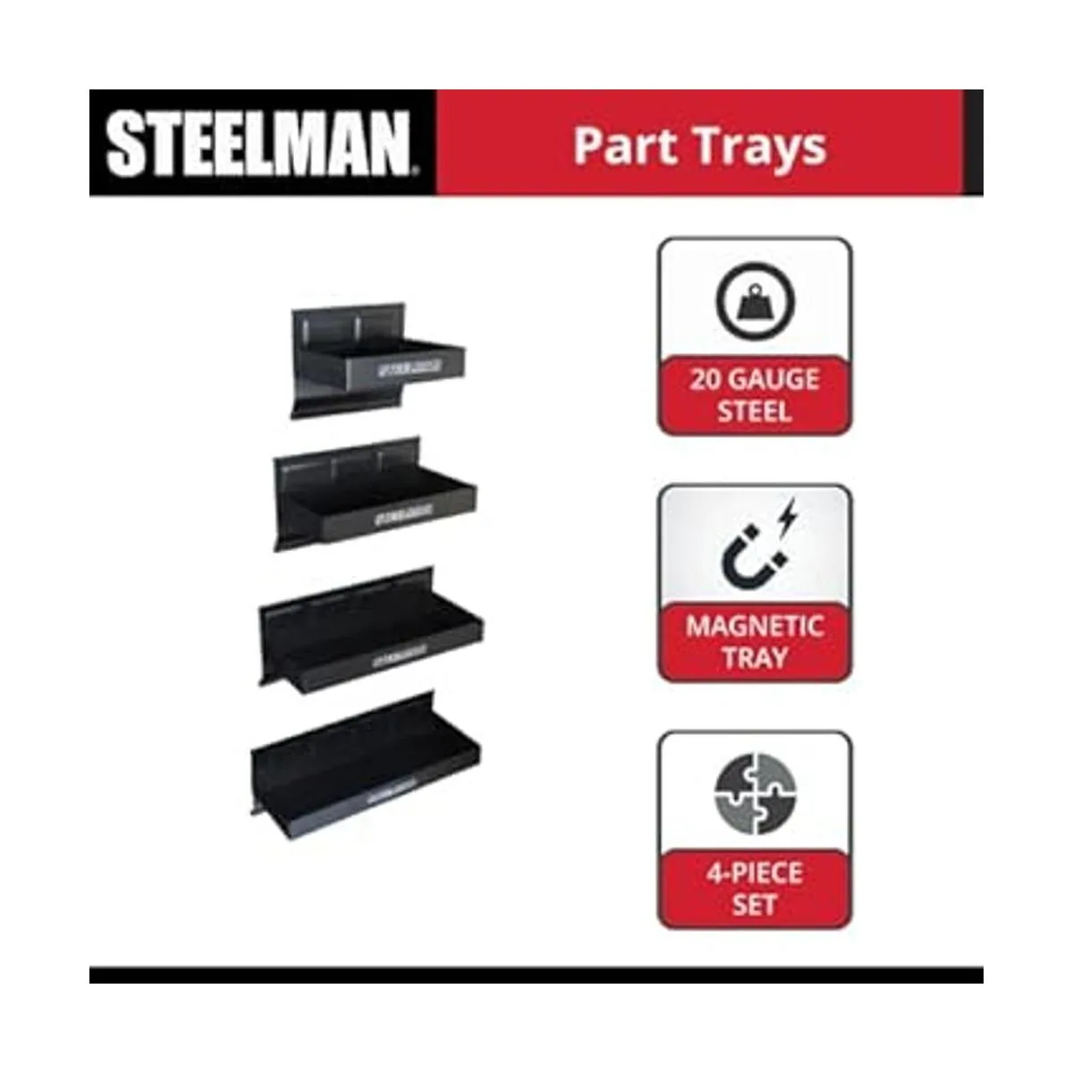 Steelman Bandejas magnéticas de almacenamiento de piezas_6