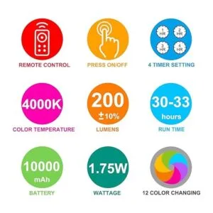 BIGMONAT Lámpara de pared inalámbrica recargable por USB_7