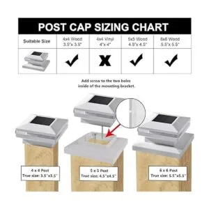Dynaming Paquete de 8 luces solares para postes luces_3