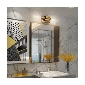 Tipace Lámparas de tocador de baño luces de pared doradas_6