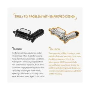 Carcasa de filtro de aceite de aluminio para enfriador de_3