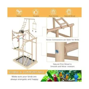 Ibnotuiy Pet Parrot Playstand Parrots Bird Playground Bird_3