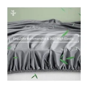 Shilucheng Juego de sábanas de bambú 100 refrescantes_5