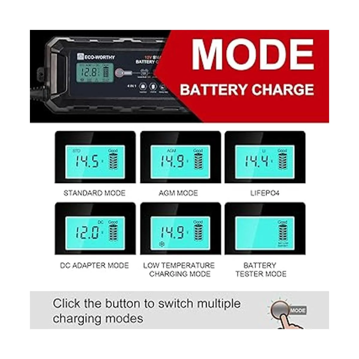 ECOWORTHY 10Amp 12V Smart Fully Automatic Battery Charger_5