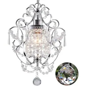 Mini lámpara de araña moderna lámpara de techo de cristal_1