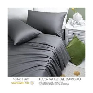 Shilucheng Juego de sábanas de bambú 100 refrescantes_2