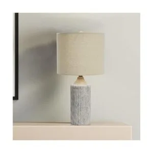 Creative CoOp Lámpara de escritorio redonda de 12_3