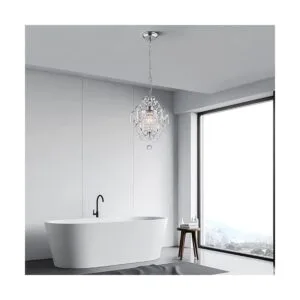 Mini lámpara de araña moderna lámpara de techo de cristal_5