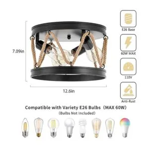 Lámpara de techo industrial empotrada lámpara de techo de_3