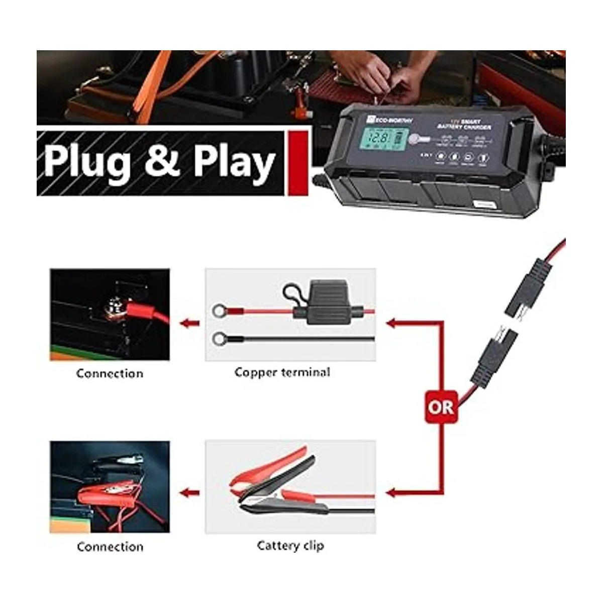 ECOWORTHY 10Amp 12V Smart Fully Automatic Battery Charger_7