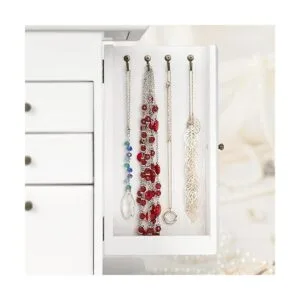 Emfogo Joyero para mujer joyero de madera rústica y_4