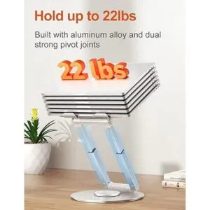 Soporte para laptop para escritorio con base giratoria de_6