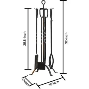 Fire Beauty Juego de 5 herramientas para chimenea de_5
