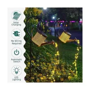 Paquete de 2 luces solares de jardín para colgar al aire_4