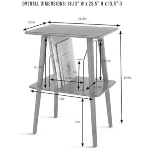 Crosley ST66BK Manchester Soporte para mesa giratoria con_5