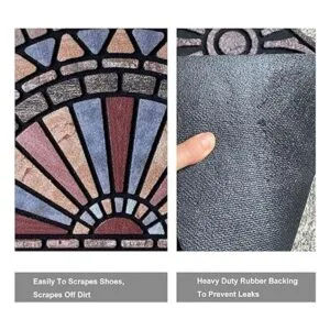 ANDSTAR Tapete de puerta medio redondo de 18 x 30_4