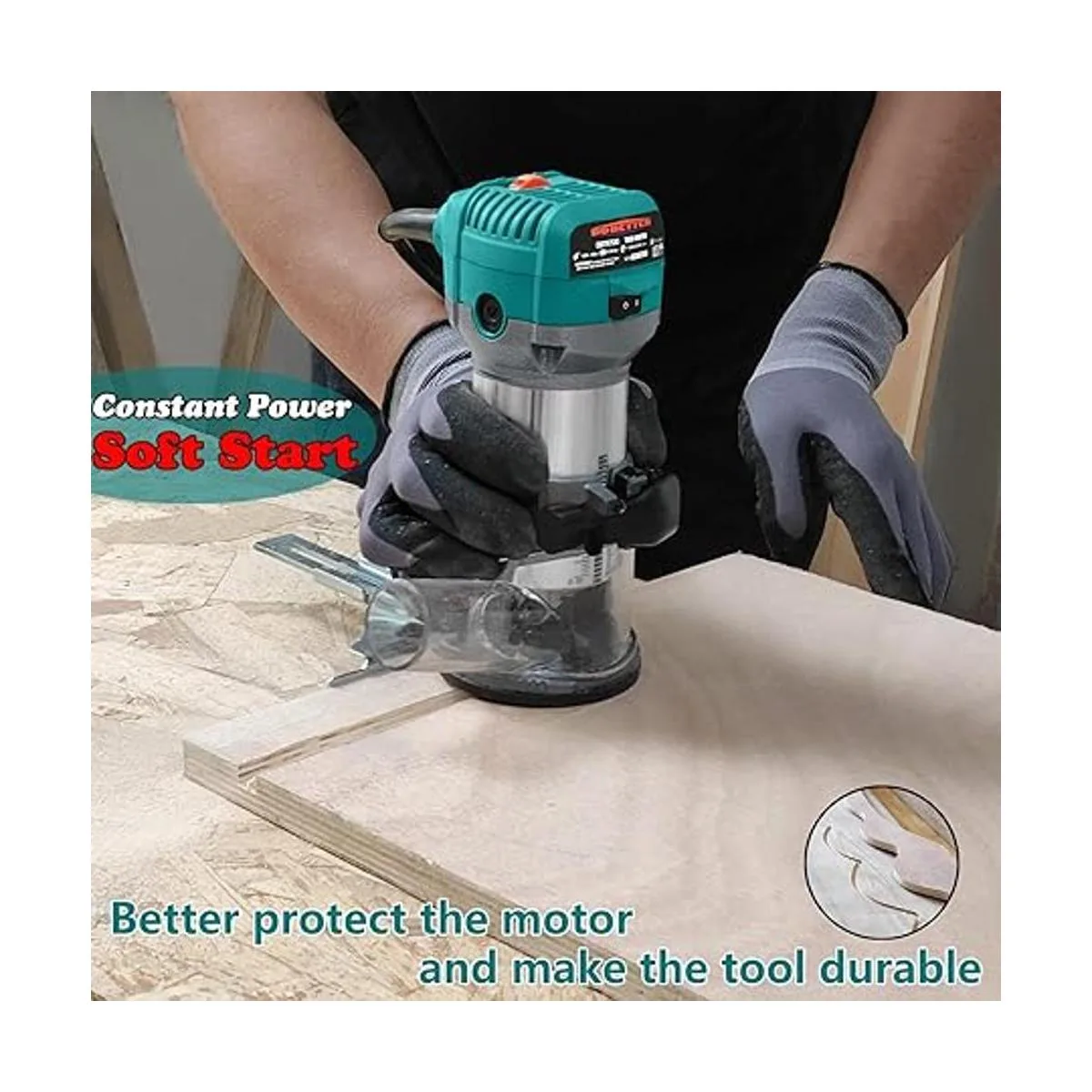 Dobetter Herramienta de enrutador de madera de 6.5_5