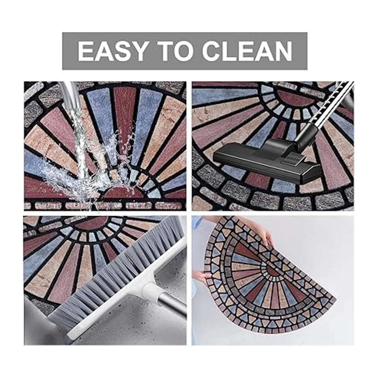 ANDSTAR Tapete de puerta medio redondo de 18 x 30_3