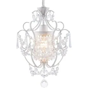 Mini candelabro moderno lámparas de cristal retro blanco_1