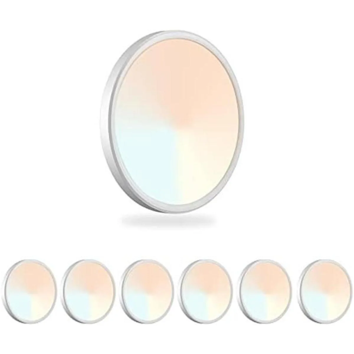 LZHOME Paquete de 6 luces LED regulables de montaje_1