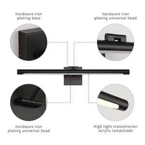 Joosenhouse Lámpara LED de 24.4 pulgadas color negro_2