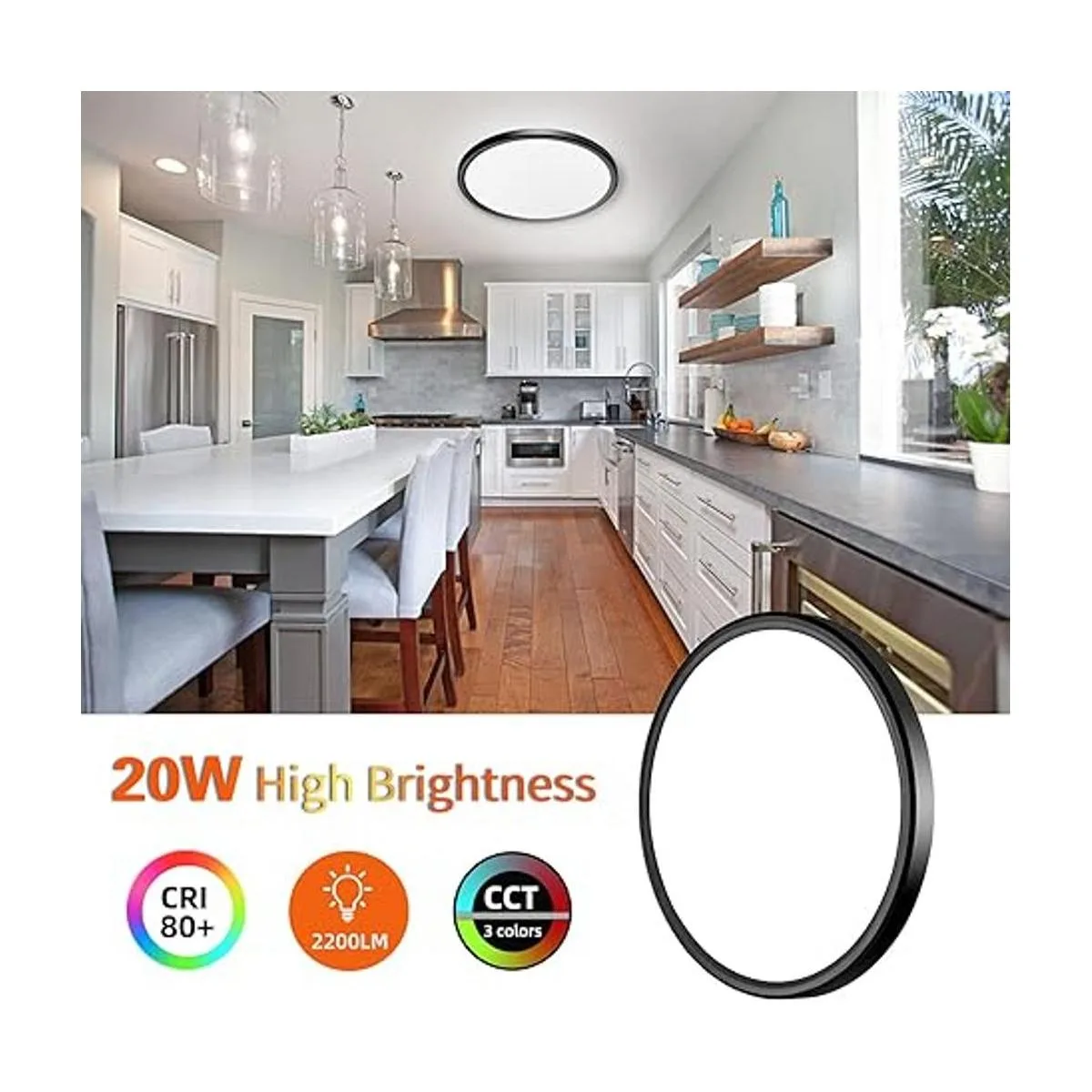 Lámpara de techo LED de montaje empotrado de 9 pulgadas_3