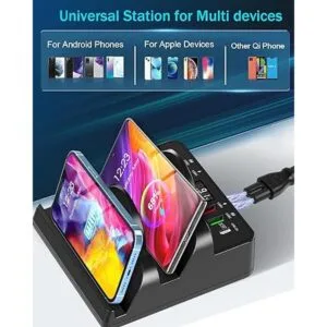 Wireless Charging Station with USB Ports 8 in 1 Dual 15W_3
