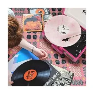 Reproductor de discos de maleta Bluetooth vintage con_6