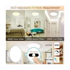 LZHOME Paquete de 6 luces LED regulables de montaje_2