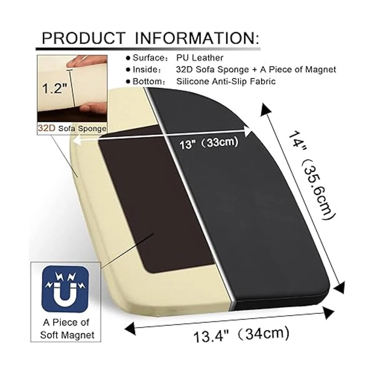 BUYUE Juego de 4 cojines de asiento antideslizantes_2