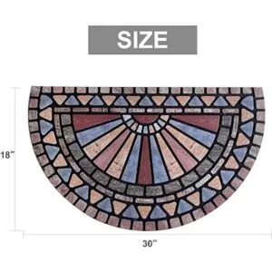 ANDSTAR Tapete de puerta medio redondo de 18 x 30_2