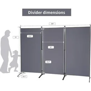 CHOSENM 3 paneles de pantallas plegables de privacidad_2