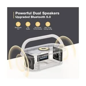 Más nuevo 2022 Altavoz Bluetooth con reloj despertador_5