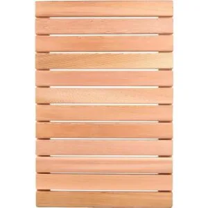 bingaai Tapete de ducha de madera de cedro tapete de baño_1