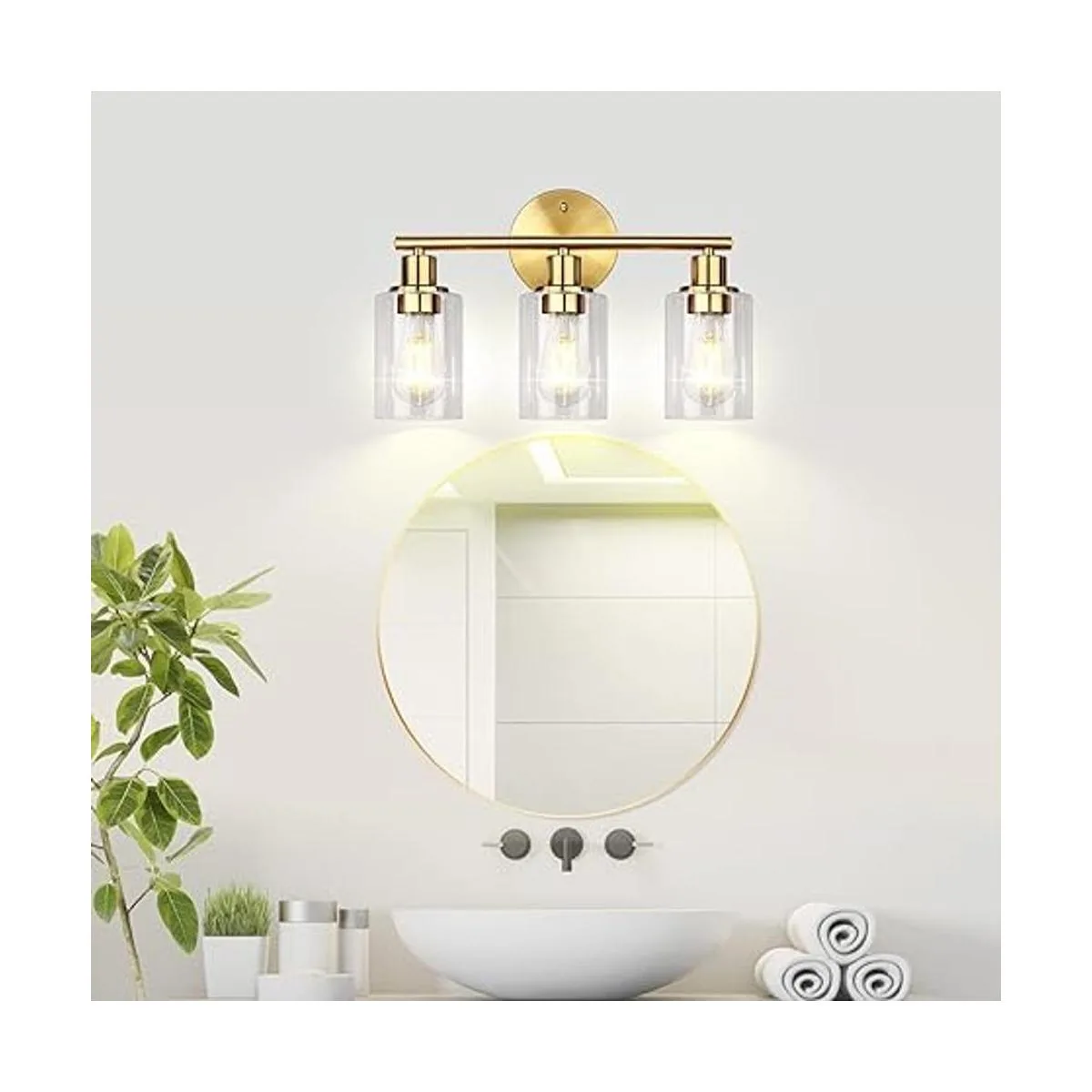 Lámpara de baño dorada de 3 luces moderna lámpara de_5
