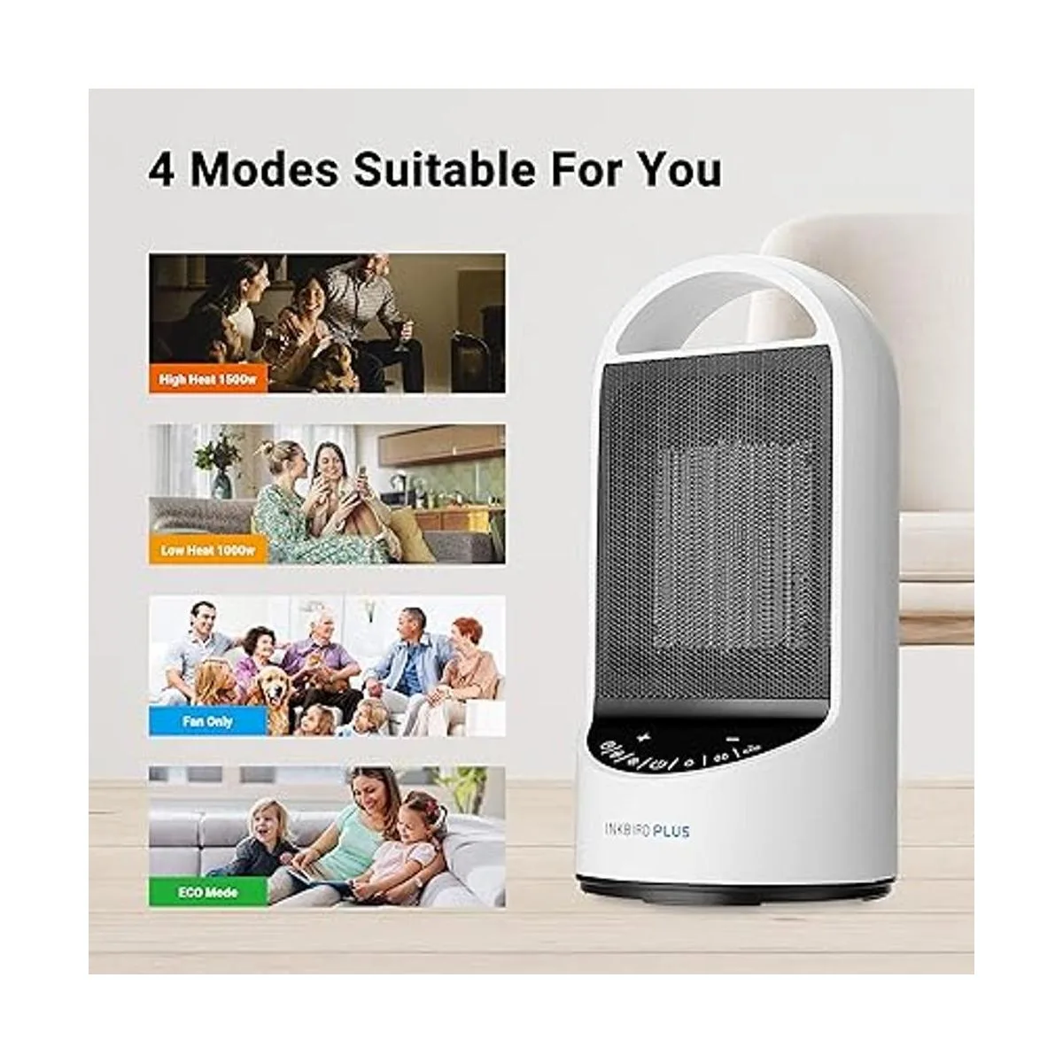 INKBIRDPLUS Calentador de espacio portátil PTC de 1500 W_5