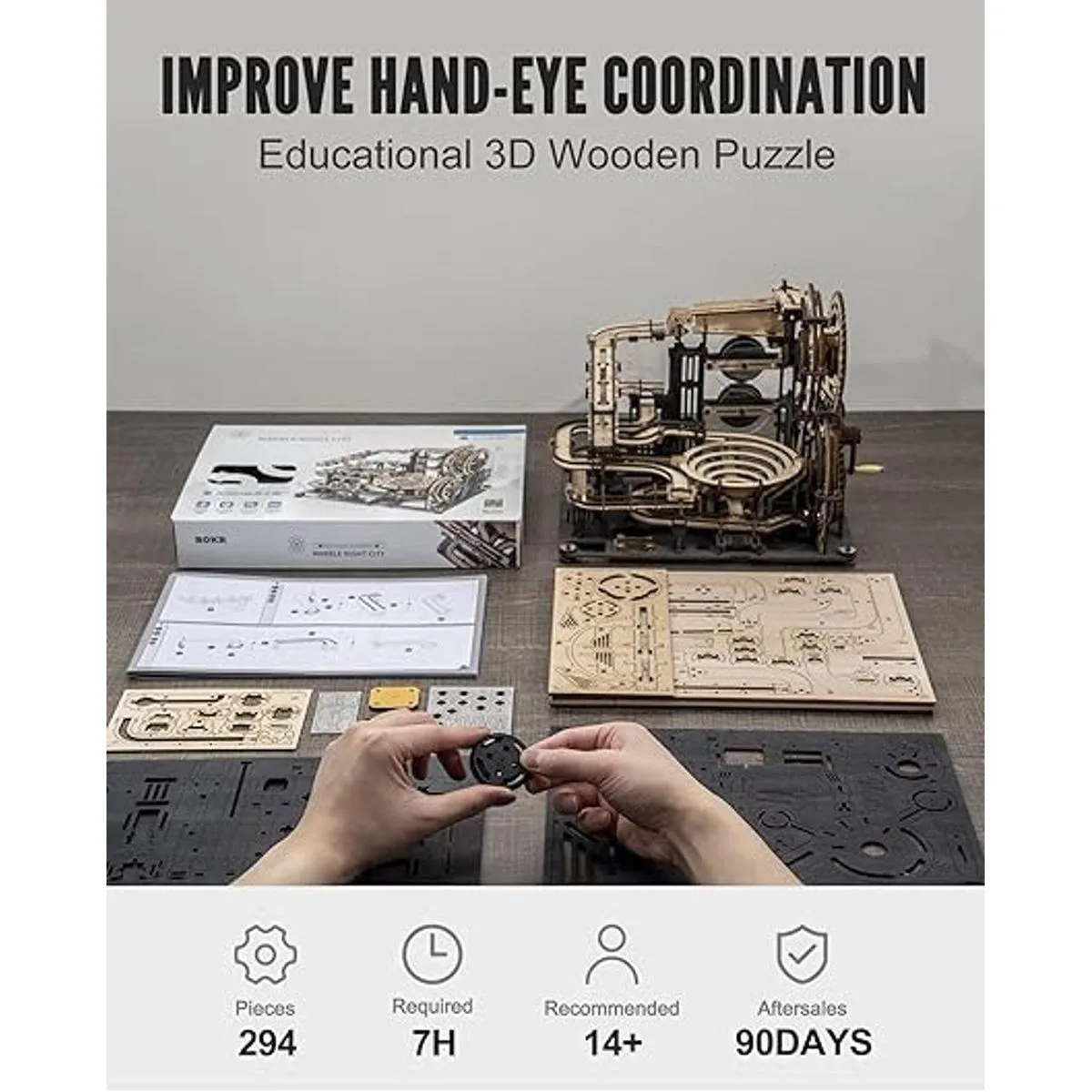 ROKR Rompecabezas de madera 3D para adultos con diseño de_6