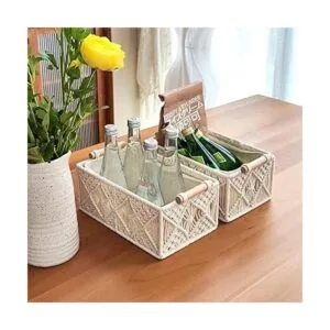 ANMINY Juego de 5 cestas de almacenamiento de macramé_6