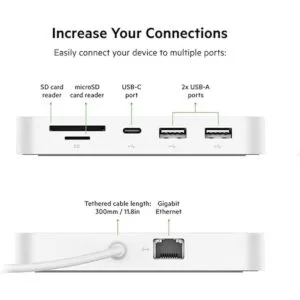 Belkin Concentrador USB tipo C 6 en 1 estación de_3