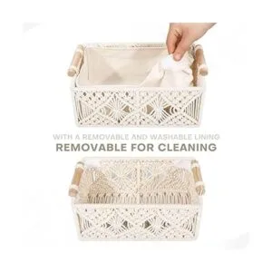 ANMINY Juego de 5 cestas de almacenamiento de macramé_5