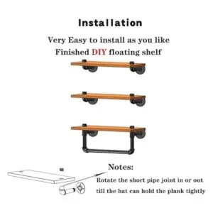 Estantería de baño industrial con barra de toallas_5