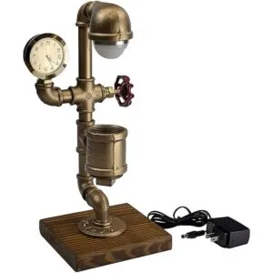 Steampunk Lámpara de escritorio con soporte para_3