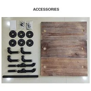 Estantería de baño industrial con barra de toallas_3