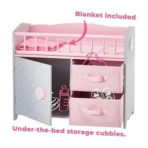 Olivias Little World Cuna de muñeca con manta riel_3