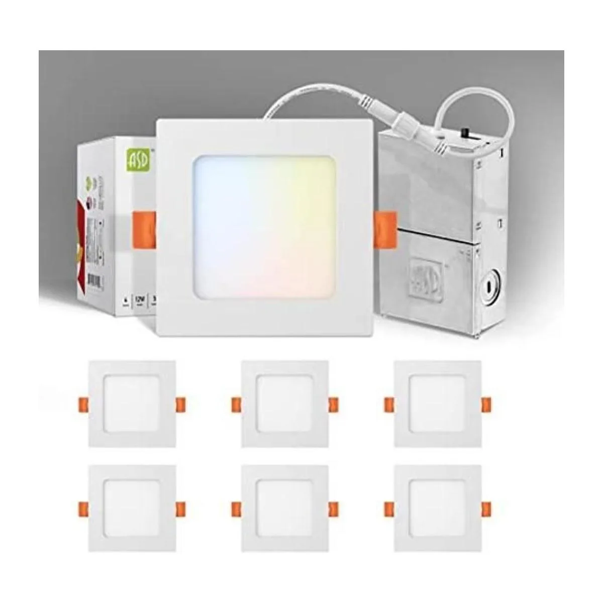 ASD Iluminación LED cuadrada empotrada de 4 pulgadas 5_1