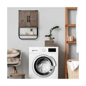 Rustown Gabinete de medicina rústico con dos puertas de_2