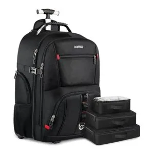 ZOMFELT Mochila con ruedas con 3 organizadores de_1