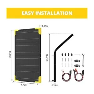 Voltset 10 Watt Solar Panel Kit Powered Charger 12V_6
