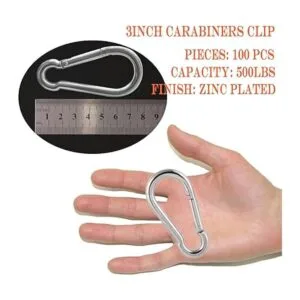 Paquete de 100 clips de mosquetón de alta resistencia M8_3