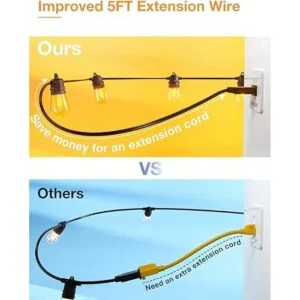 addlon Cadena de luces LED para exteriores de 150 pies 3_3